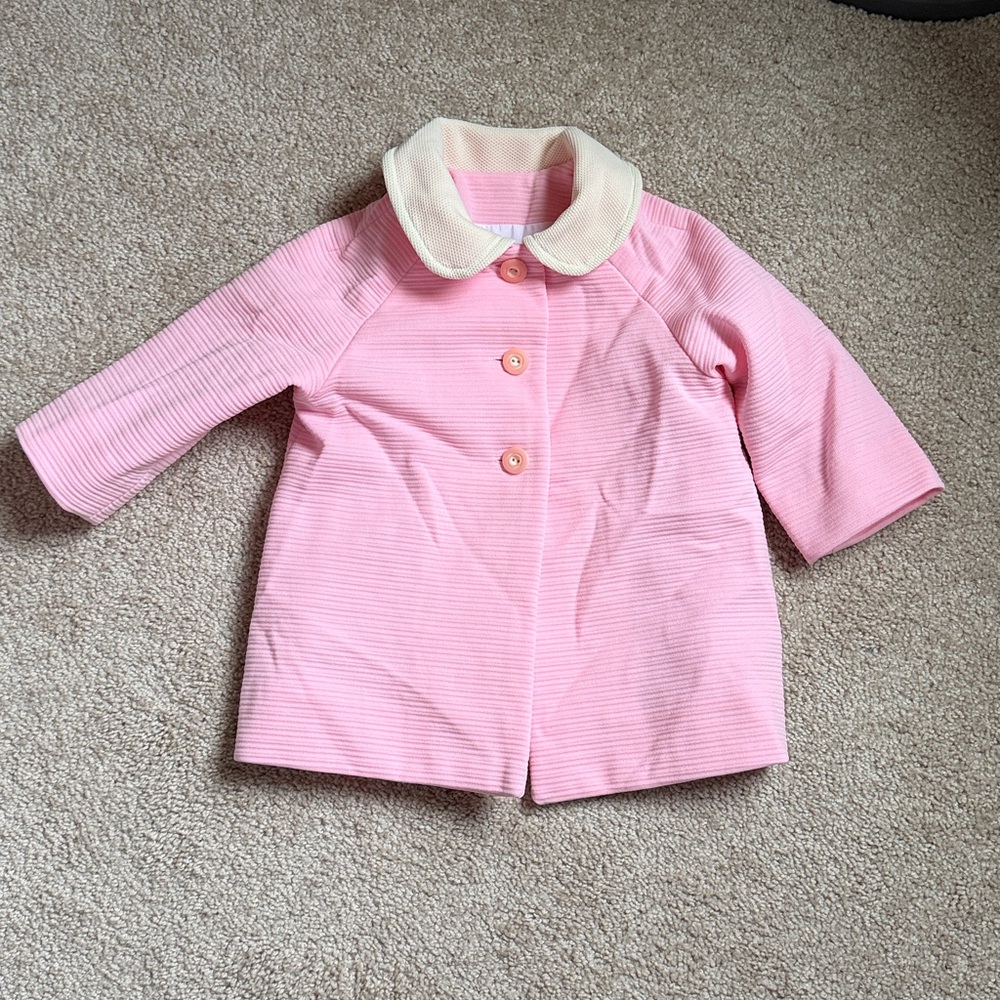 Vintage Toddler Girl Spring Church Pink Jacket. Approx  18 months. See photos